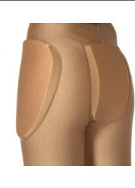 Beige Protective Padded Shorts for Figure/Ice Skating