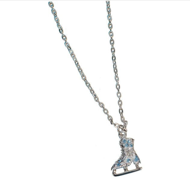 Blue Crystal Skate Necklace